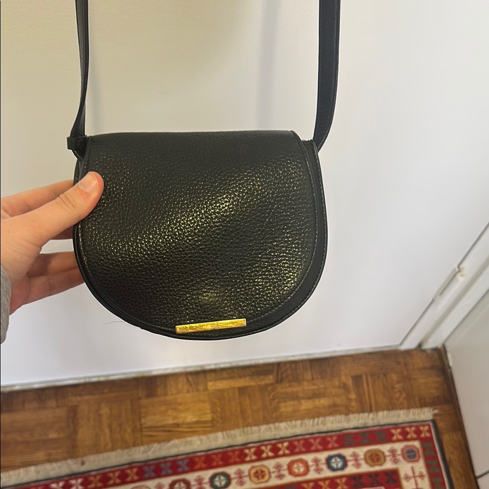 Black Leather Crossbody Bag